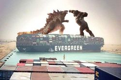 'Làm sao giải cứu con tàu mắc kẹt ở kênh đào Suez? Hãy gọi Godzilla!'