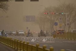 Trung Quốc ban bố cảnh báo vàng về bão cát