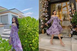 Đụng hàng với Đặng Thu Thảo, Lê Thúy tự nhận: 'Chị xinh... còn em thấy mình lạ khi hóa bánh bèo'