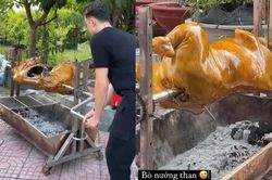 Về thăm nhà Yến Xuân, 'con rể' tương lai Văn Lâm chuyển nghề làm đầu bếp
