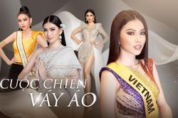 Chiến thuật váy áo cao tay của Ngọc Thảo tại Miss Grand: Đầm bồ câu - váy lục sắc cực kì được lòng fan