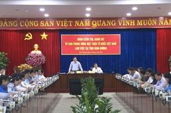 Đoàn Ủy ban MTTQ kiểm tra công tác chuẩn bị bầu cử tại Bình Dương