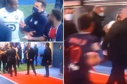 Neymar ăn thẻ đỏ, đánh nhau với đối thủ trong đường hầm