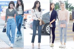 Xem hội mỹ nhân 'chân không dài' mặc quần jeans mà học được 10 cách diện đồ hack dáng
