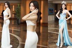 Đỗ Thị Hà 'đọ sắc' Đỗ Mỹ Linh: Người khoe chân dài miên man, người lưng trần quyến rũ