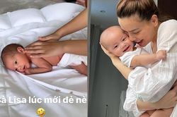 Hà Hồ khoe ảnh 'bé Ba' Lisa mới sinh đã biết điệu, dân mạng công nhận tiểu công chúa 'kiêu kỳ giống mẹ'