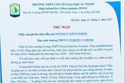 Thư của hiệu trưởng trường chuyên gửi học sinh giỏi
