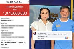 Khán giả xúc động khi Việt Hương đặt cọc 1 tỷ đồng xe cứu thương tặng ông Đoàn Ngọc Hải