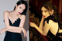 Angelababy đọ sắc Tống Thiến với đầm đen: Người lưng trần nuột nà, kẻ e ấp vòng 1