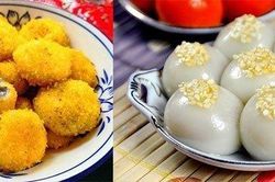 Biến tấu bánh trôi chiên, bánh trôi nhân dừa tươi cho Tết Hàn thực