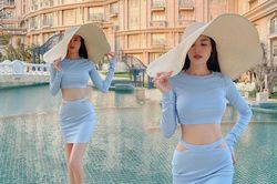 Ninh Dương Lan Ngọc sang chảnh trong set đồ khoe eo 'lộ liễu' bên bể bơi