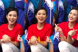 Teen chụp Hoa hậu Đỗ Thị Hà về trường giao lưu, ai nấy đều trầm trồ: 'Đẹp không góc chết!'