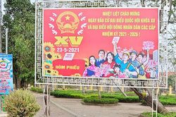 Tuyên truyền, cổ động chào mừng bầu cử đại biểu Quốc hội khóa XV và đại biểu HĐND các cấp