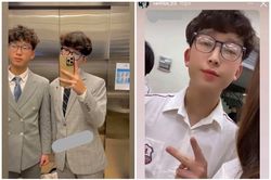 Em trai Á hậu Huyền My diện vest bảnh bao, netizen khen hết lời