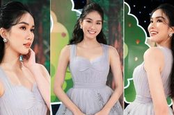 Á hậu Phương Anh đẹp lung linh tựa công chúa khi làm giám khảo 'Siêu mẫu nhí'