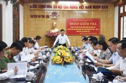 Phó Bí thư Thường trực Tỉnh ủy kiểm tra công tác chuẩn bị bầu cử tại Quỳnh Lưu