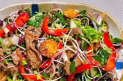 Cách làm gỏi bò rau cải mầm