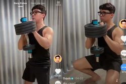 Trấn Thành 'cày' gym luyện 6 múi, Phương Mỹ Chi xót xa: 'Coi chừng đau đầu gối chú ơi'