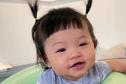 'Cưng muốn xỉu' với bé Suchin nhà Cường Đô La: Mái ngố, má bánh bao, biểu cảm hoạt hình