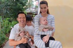 Hà Hồ - Kim Lý hạnh phúc bên ba con trong ngày nghỉ lễ