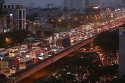 Hà Nội chặn phương tiện trên đường Vành đai 3 trên cao