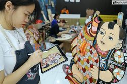 'Thổi' nét hiện đại vào tranh dân gian Đông Hồ, Hàng Trống