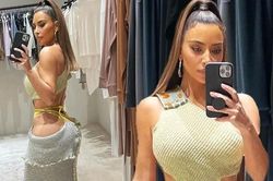 Kim Kardashian lại gây 'bão' mạng xã hội khi khoe vòng 3 hơn 100cm