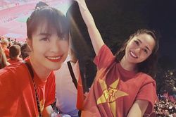 Sao Việt cổ vũ đá bóng: Đông Nhi, Mỹ Linh tưởng là đẹp nhất nhưng vẫn thua xa Thủy Tiên