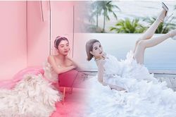 Lên đồ điệu đà, Cẩm Đan liệu có 'vượt mặt' Ngọc Trinh trong chiếc đầm thiên thần