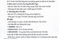 Thông báo khẩn từ Yên Bái vì có 1 ca nghi mắc COVID-19