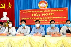 Ứng cử viên đại biểu HĐND tỉnh vận động bầu cử tại các xã Hợp Thành, Lương Thiện