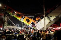 Cầu vượt tuyến metro đô thị Mexico đổ sập, gần 100 người thương vong