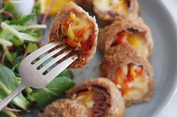 Cách làm món Bò cuộn phô mai thơm giòn cho bé