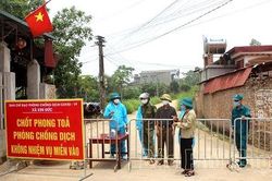 Kim Đức phong tỏa 2 khu dân cư liên quan đến trường hợp nghi nhiễm COVID-19
