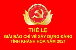 Thể lệ Giải báo chí về xây dựng Đảng tỉnh Khánh Hòa năm 2021