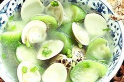 Canh mướp nấu ngao ngọt ngon