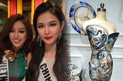 Trước thềm Bán kết, Khánh Vân tung thiết kế độc, lấy cảm hứng từ chén dĩa