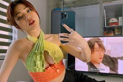 Mốt áo 2 vạt chéo chữ X che ngực sexy gây 'nóng mắt'