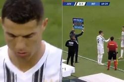 Ronaldo phản ứng đáng ngạc nhiên khi bị thay ra trong trận Juventus-Inter Milan