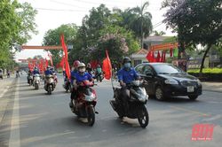 Huyện Vĩnh Lộc tuyên truyền lưu động bầu cử đại biểu Quốc hội khóa XV và đại biểu HĐND các cấp nhiệm kỳ 2021-2026