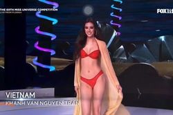 Khánh Vân cùng Top 21 trình diễn bikini tại Chung kết Hoa hậu Hoàn vũ