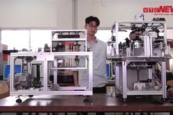 Máy đan giỏ tự động, tận dụng phế phẩm nông nghiệp của sinh viên Bách Khoa