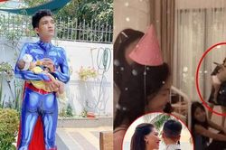'Nỗi khổ' khi có con nhỏ của sao: Mạc Văn Khoa làm siêu nhân, Hòa Minzy vừa hát vừa bế con