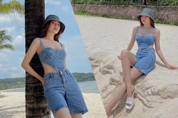 Ninh Dương Lan Ngọc khoe vòng eo trứ danh với cây denim lạ mắt