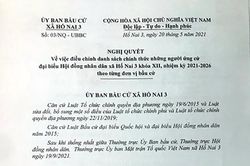 Xóa tên 1 người ứng cử đại biểu HĐND xã