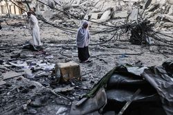 Hình ảnh tan hoang tại dải Gaza sau 11 ngày xung đột Israel - Hamas