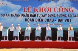 Khởi công dự án cao tốc Bắc - Nam đoạn Diễn Châu - Bãi Vọt