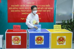 Trưởng Ban Kinh tế Trung ương bỏ phiếu bầu cử tại TP Thủ Đức