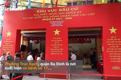 Bên trong điểm bỏ phiếu đặc biệt tại nhất tại quận Ba Đình