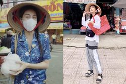 Đi chợ thôi cũng gây chú ý, Ngọc Trinh như lên sàn diễn, Nhã Phương nổi nhất chợ